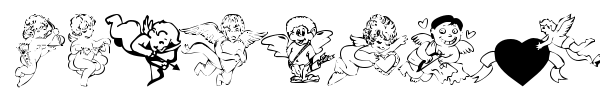 KR Cupids 2003 font preview